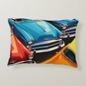 Vintage Cars Pattern アクセントクッション (裏面)