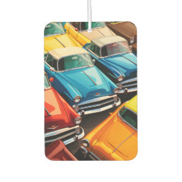 Vintage Cars Pattern カーエアーフレッシュナー