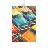 Vintage Cars Pattern カーエアーフレッシュナー (裏面)