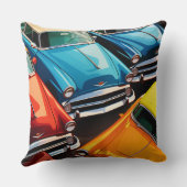 Vintage Cars Pattern クッション (裏面)