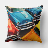 Vintage Cars Pattern クッション (正面)