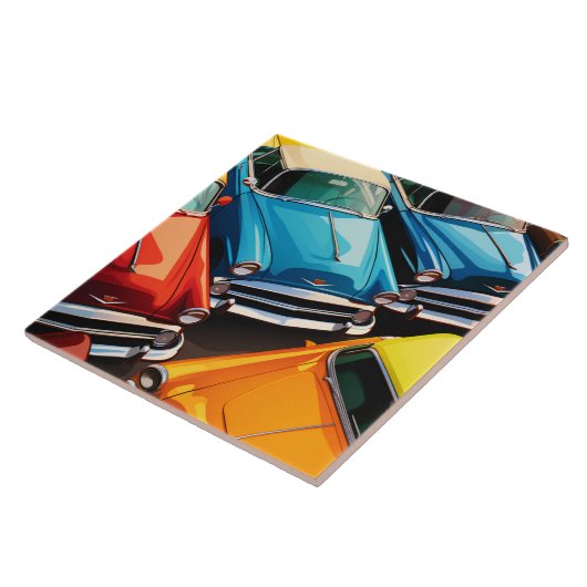 Vintage Cars Pattern タイル (側面)