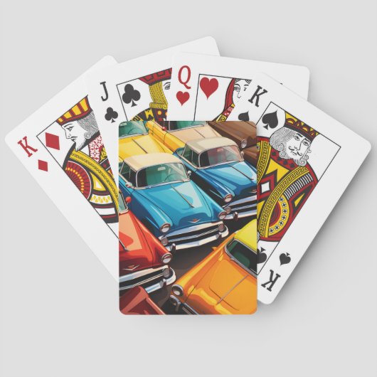 Vintage Cars Pattern トランプ (裏面)