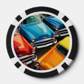 Vintage Cars Pattern ポーカーチップ (裏面)