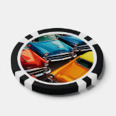Vintage Cars Pattern ポーカーチップ (シングル)