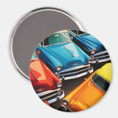 Vintage Cars Pattern マグネット (正面/裏面)