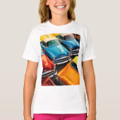 Vintage Cars Pattern Tシャツ (正面)