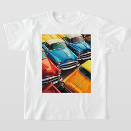 Vintage Cars Pattern Tシャツ