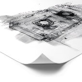 Vintage Cassette Tape  ポスター (角)