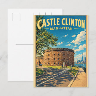 Vintage Castle Clinton New York Travel gifts ポストカード