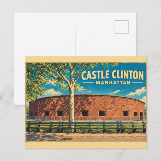 Vintage Castle Clinton New York Travel gifts ポストカード