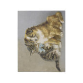 Vintage cat and dog intimate friendship ノートパッド (回転)