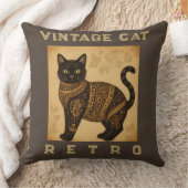 Vintage Cat, Antique Cat,and Motif Pattern  クッション (ブランケット)