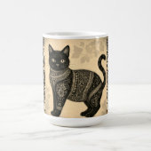 Vintage Cat, Antique Cat,and Motif Pattern コーヒーマグカップ (中央)