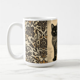 Vintage Cat, Antique Cat,and Motif Pattern コーヒーマグカップ