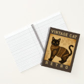 Vintage Cat, Antique Cat,and Motif Pattern ノートブック (内部)