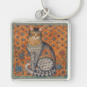 Vintage Cat, Cat Motif Art , Classic  キーホルダー (正面)