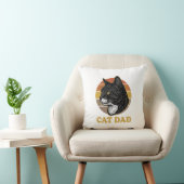 Vintage Cat Dad Retro Cat Lover Shirt Design_1 クッション (椅子)