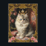 Vintage Cat,Kitten,French,paris,tea,cake,猫 ポストカード<br><div class="desc">Vintage Cat, Kitten, French, paris, tea, cake, 猫　ポストカード .</div>