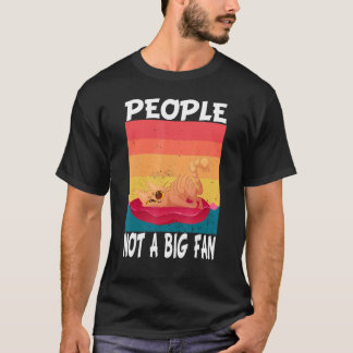 Vintage Cat People Not A Big Fan Introvert Sarcast Tシャツ