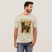 Vintage Cat Retro, Antique Style Tシャツ (正面フル)