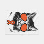 Vintage Cat Rsd Crps Awareness  フリースブランケット (正面(横))