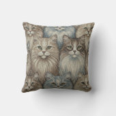 Vintage Cat Tapestry Pillow クッション (裏面)