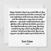 Vintage Cat With Heart Box Valentines Day シーズンカード (裏面)