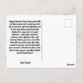 Vintage Cat With Heart Box Valentines Day ポストカード (裏面)