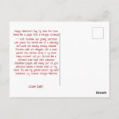 Vintage Cat With Heart Valentine's Day ポストカード (裏面)