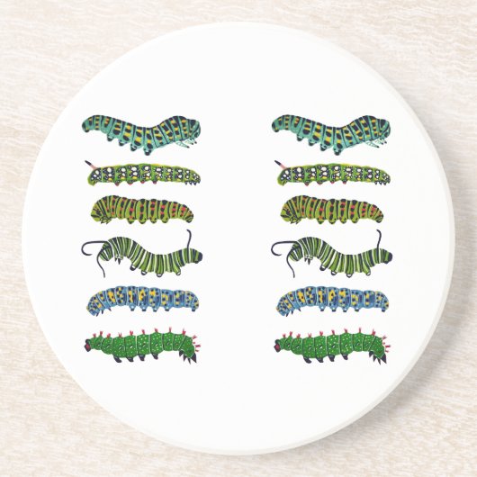 Vintage Caterpillar Illustration Mug  コースター (正面)