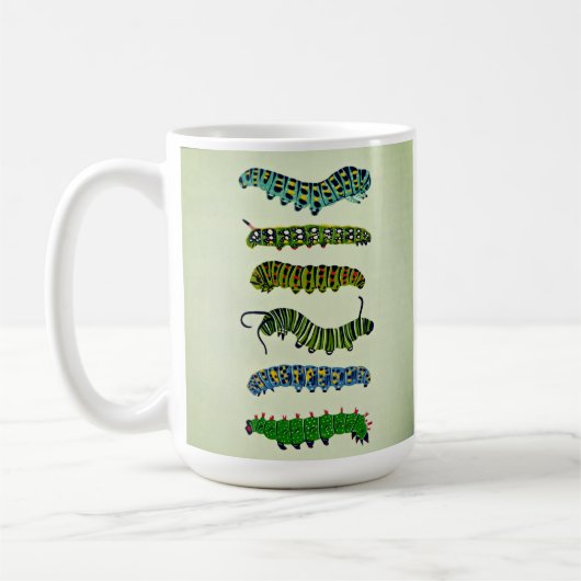Vintage Caterpillar Illustration Mug  コーヒーマグカップ (左)