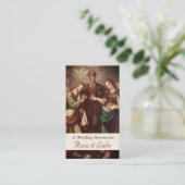 Vintage Catholic Personalized Wedding Prayer Card コーリングカード (スタンド正面)