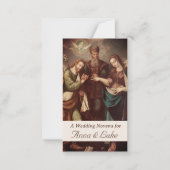 Vintage Catholic Personalized Wedding Prayer Card ノートカード (正面)