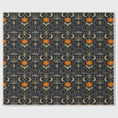 Vintage Cats Art Deco Halloween  ラッピングペーパー (フラット)