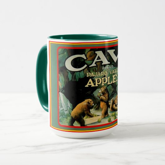 Vintage CAVE PAJARO Apples Mug マグカップ (正面左)
