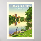 Vintage Cedar Rapids Iowa ポスター (正面)