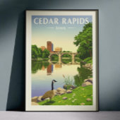 Vintage Cedar Rapids Iowa ポスター