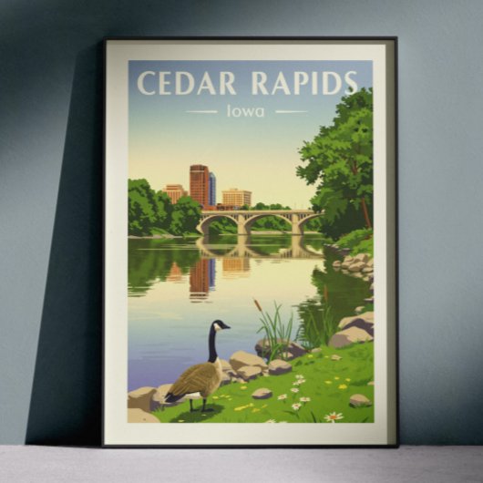 Vintage Cedar Rapids Iowa ポスター