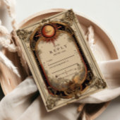 Vintage Celestial Art Nouveau Wedding 出欠カード