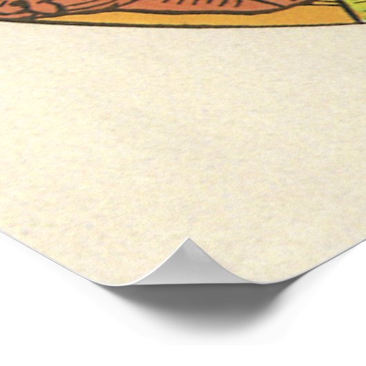 Vintage Celestial, Astrological Zodiac Wheel ポスター (角)