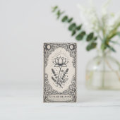 Vintage Celestial Florist Business Card | Mystical 名刺 (スタンド正面)
