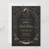 Vintage Celestial Gothic Sweet 16 招待状 (正面)