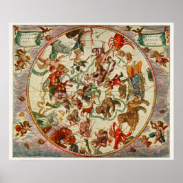 Vintage Celestial Map ポスター