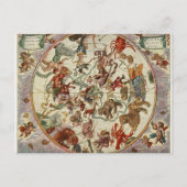 Vintage Celestial Northern Star Chart 1660 ポストカード (正面)