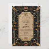 Vintage Celestial Renaissance Wedding 招待状 (正面)