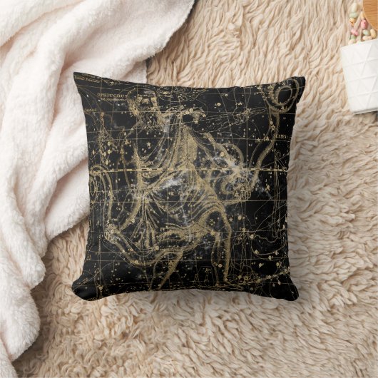 Vintage Celestial Star Map Background クッション (ブランケット)