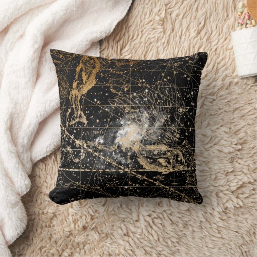 Vintage Celestial Star Map Background クッション (ブランケット)