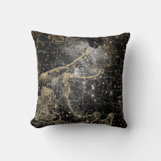 Vintage Celestial Star Map Background クッション