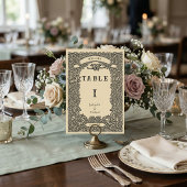 Vintage Celtic Knot Dragon Crest Wedding テーブルナンバー